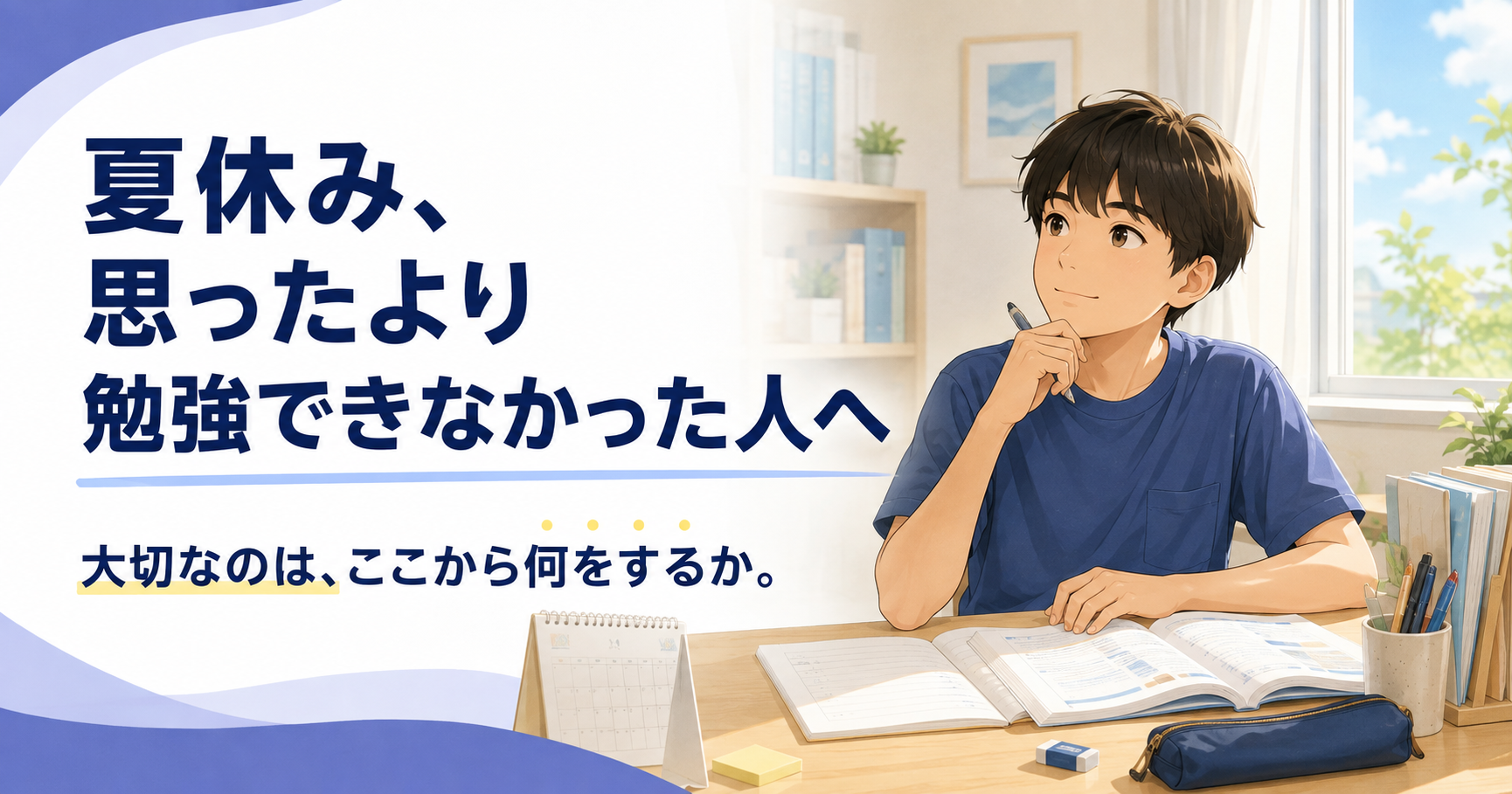 夏休み、思ったより勉強できなかったキミへ